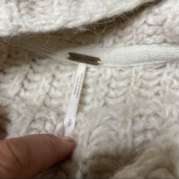 Free people cable knit alpaca sweater cream - Picture 3 of 8